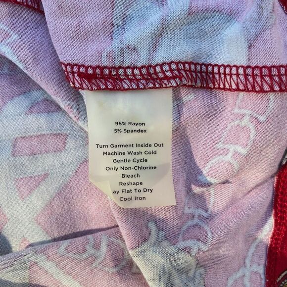 Talbots Red Gold Equestrian Cowl Neck Blouse Top - Picture 7 of 7